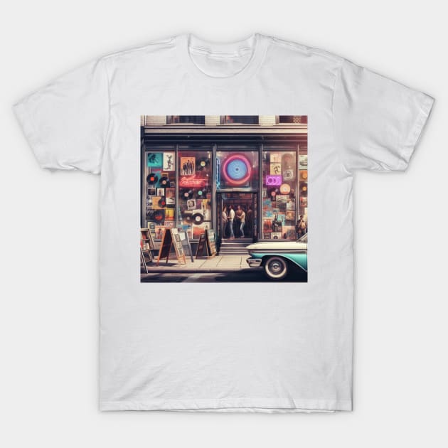 Vinyl Haven T-Shirt by OldSchoolRetro